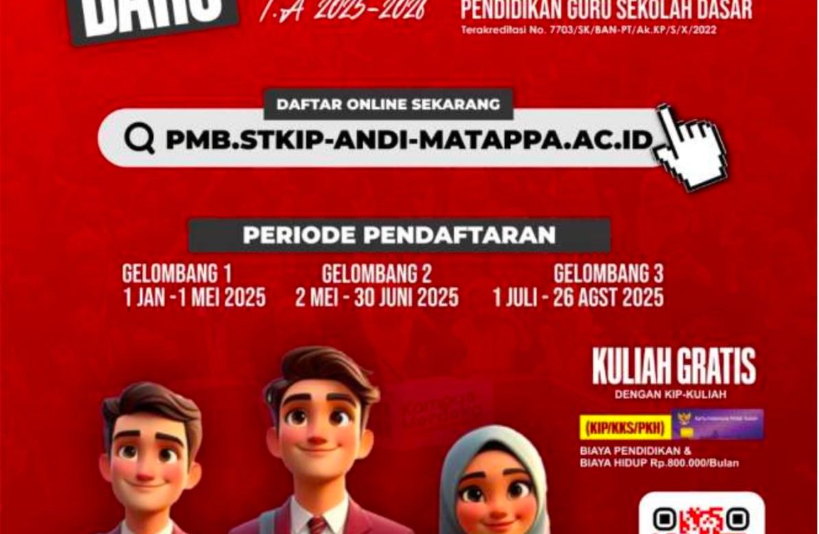 STKIP Andi Matappa Buka Penerimaan Mahasiswa Baru TA 2025–2026, Tersedia Kuliah Gratis melalui KIP Kuliah